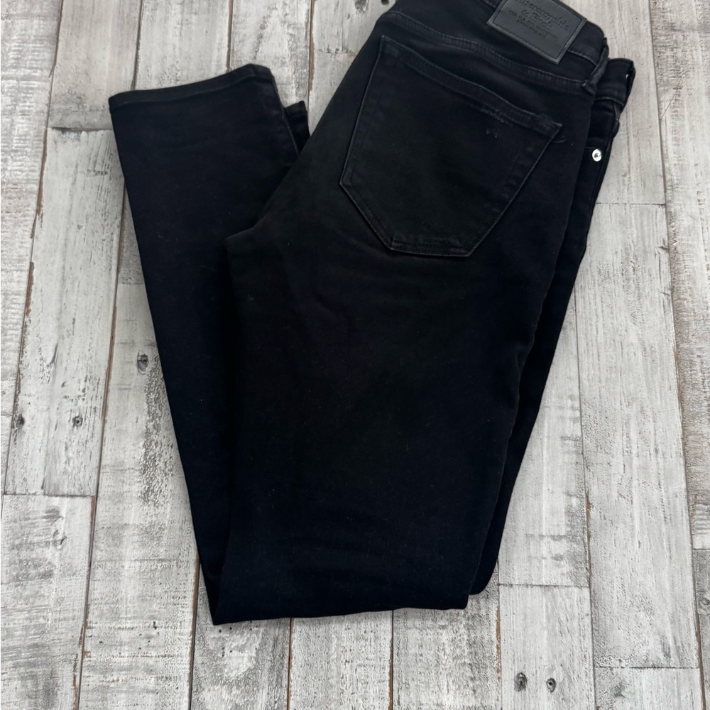 Abercrombie & Fitch Black Denim  Stretchy Skinny Jeans 30W X 30L